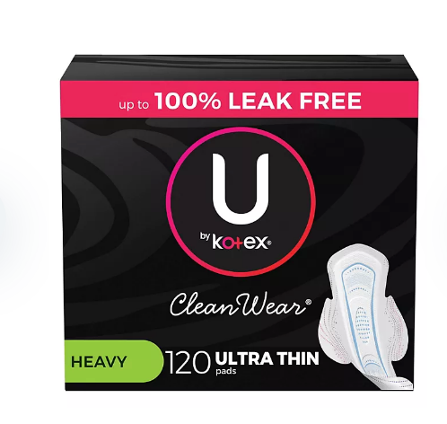 U by Kotex Ultra Thin Pads With Wings, Heavy, 120 ct