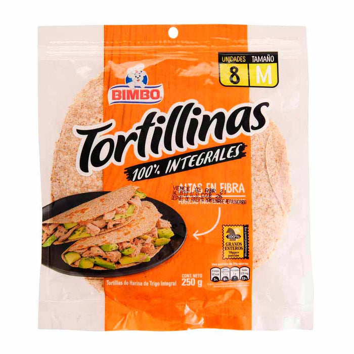 Bimbo Whole Wheat Tortillas, 250 gr