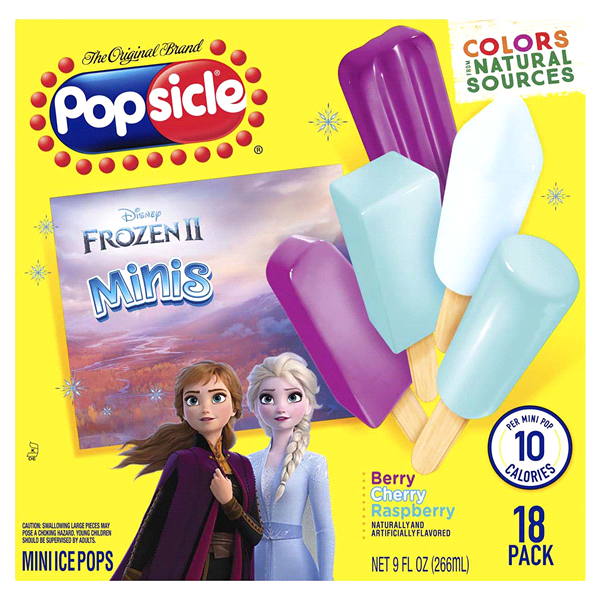 Popsicle Disney Frozen Minis Ice Pops, 18 ct