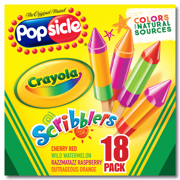 Popsicle Ice Pops Crayola Scribblers, 18 ct