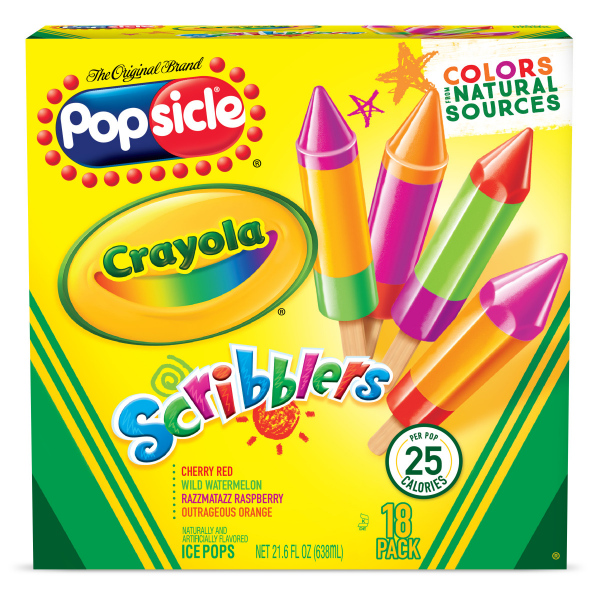 Popsicle Ice Pops Crayola Scribblers, 18 ct