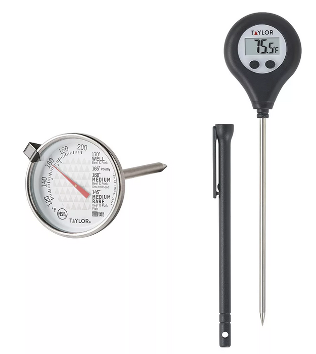 Taylor Kitchen Thermometer Set, Black , 2 pcs