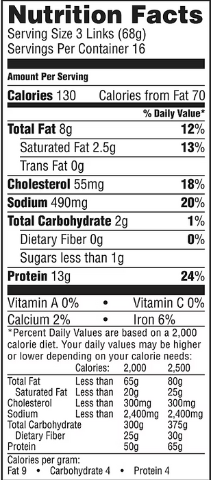 Jimmy Dean Turkey Sausage Links, 48 ct