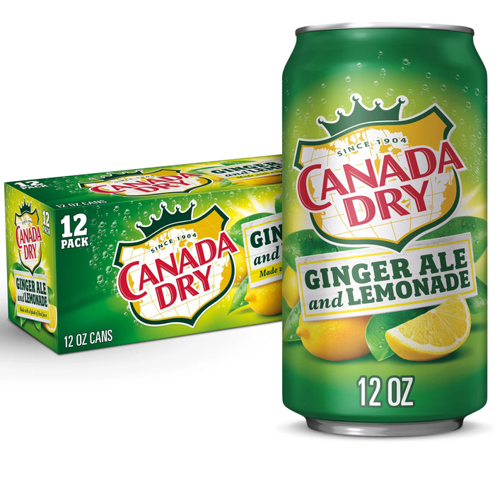 Canada Dry Ginger Ale And Lemonade Cans, 12-Pack , 12 x 12 oz