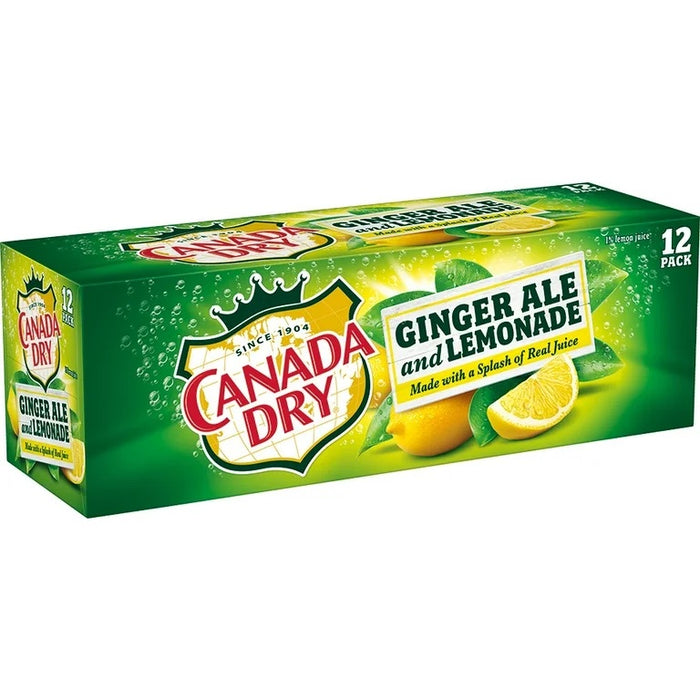 Canada Dry Ginger Ale And Lemonade Cans, 12-Pack , 12 x 12 oz