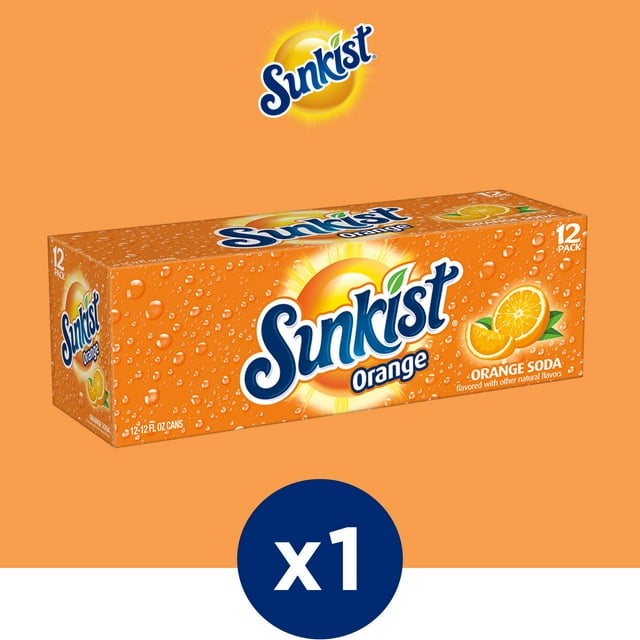 Sunkist Orange Soda Cans, 12-Pack , 12 x 12 oz