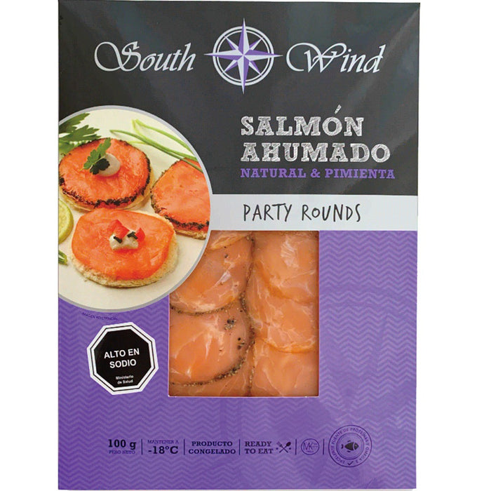 South Wind Smoked Salmon Party Rounds, 100GR