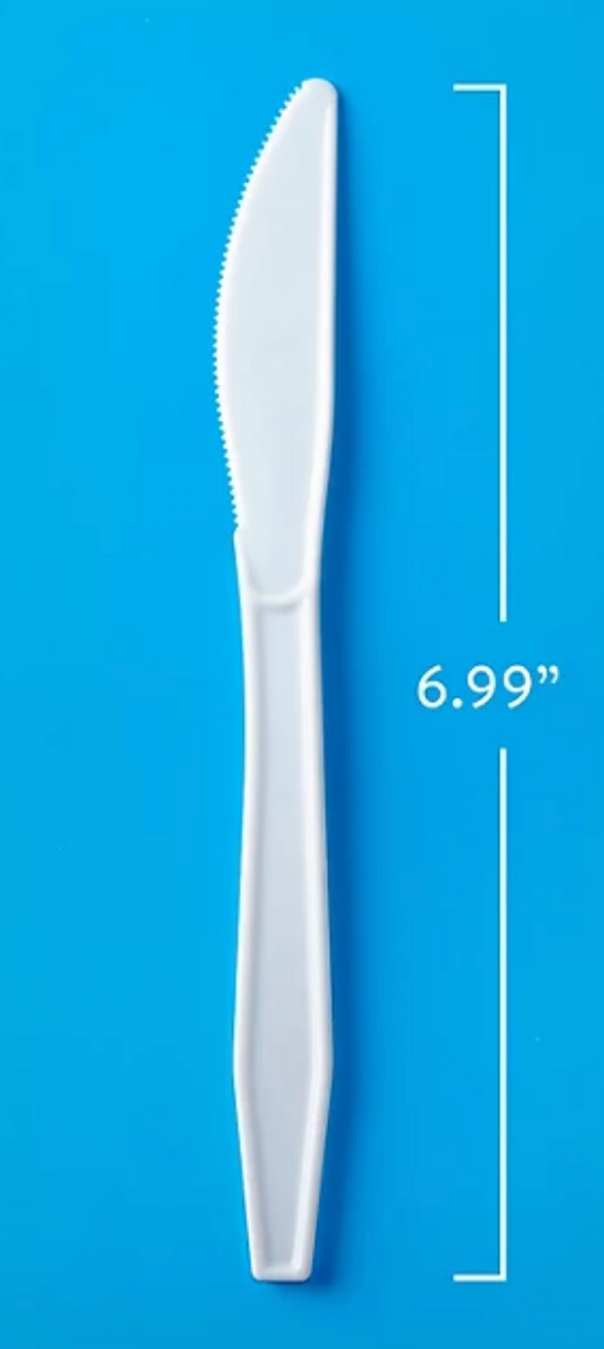 Member's Mark Plastic Knives, Heavyweight, White , 600 ct —