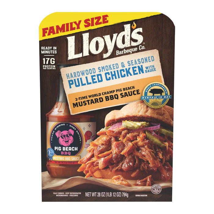 Lloyds Pulled Chicken with Pig Beach BBQ Sauce, 28 oz