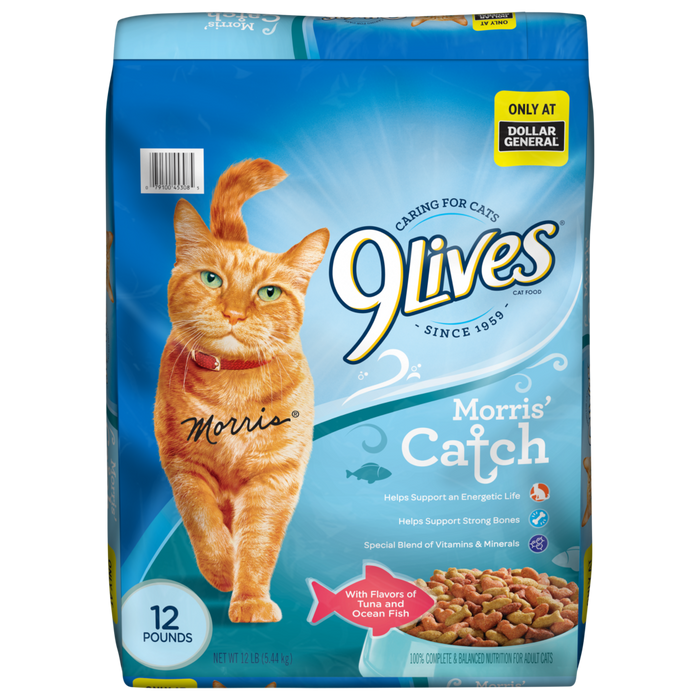 9Lives Morris’ Catch Dry Cat Food, 12 lbs