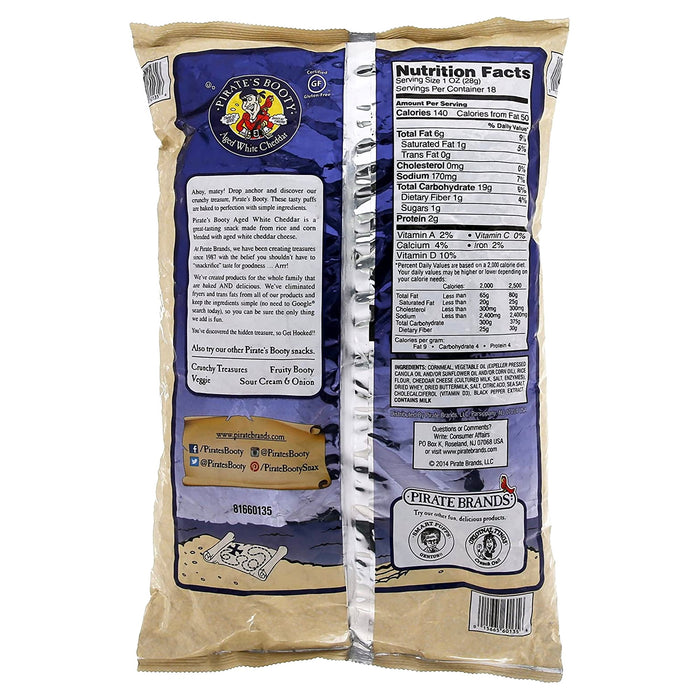 Pirate'S Booty Aged White Cheddar, 510 GR