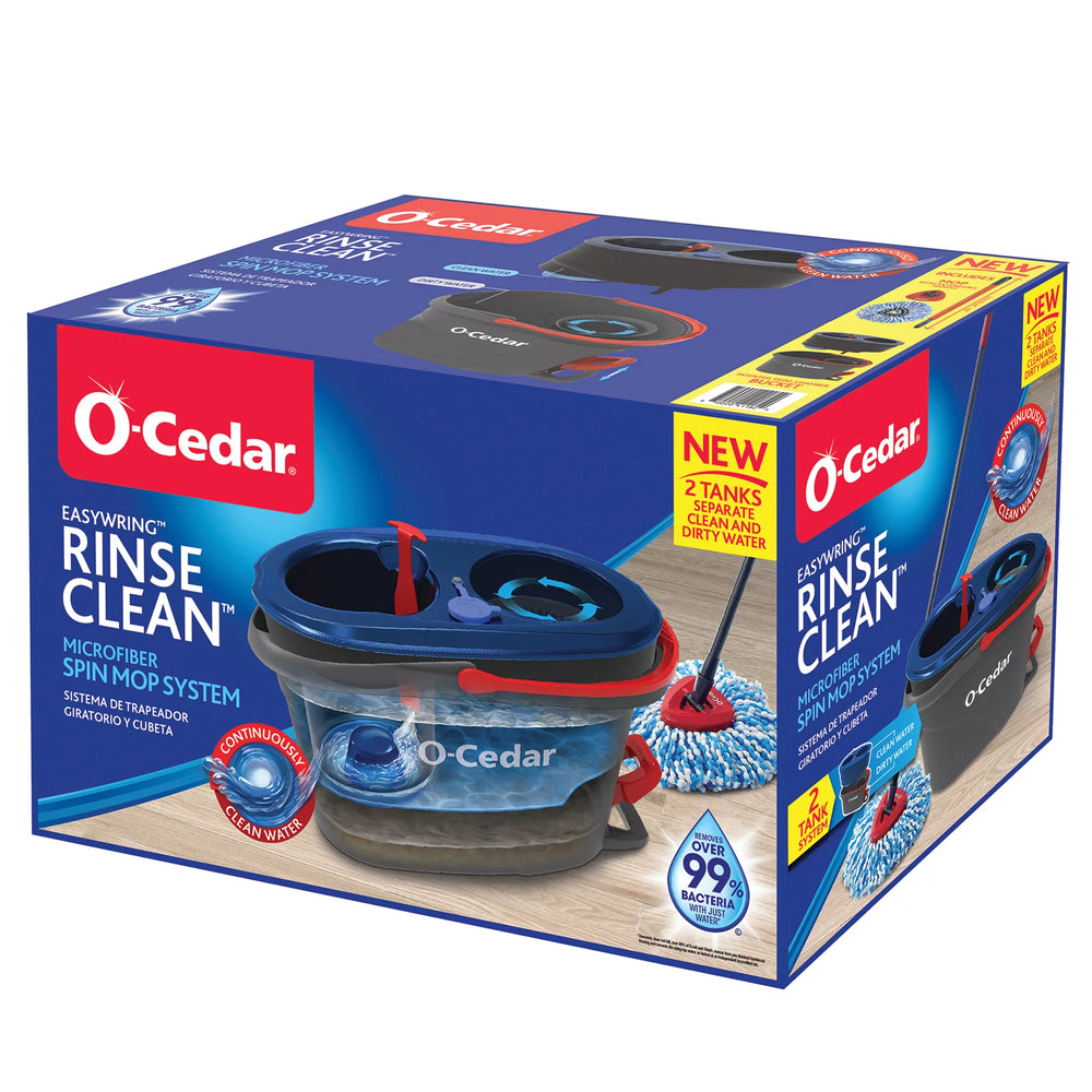 O-Cedar EasyWring RinseClean Spin Mop & Bucket System — Goisco.com