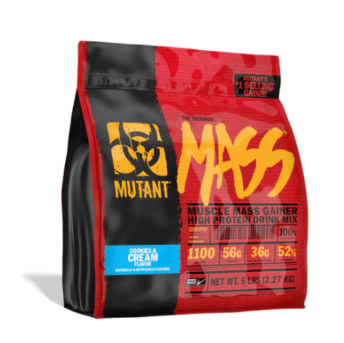 Mutant Mass Muscle Gainer Powdered Protein, Cookies & Cream Flavor, 5 lbs