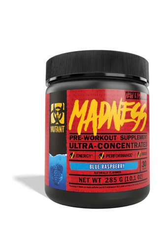 Mutant Madness Pre-Workout, Blue Raspberry Flavor , 285 gr