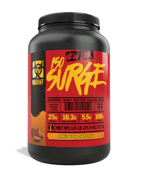 Mutant Iso Surge Whey Protein Isolate Shake, Peanut Butter Chocolate, 1.6 lbs