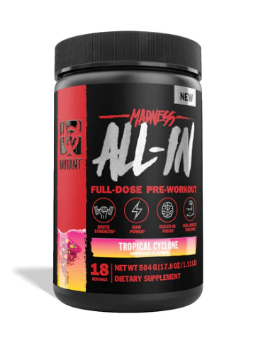 Mutant Madness All-In Full-Dose Pre-Workout, Tropical Cyclone Flavor , 504 gr