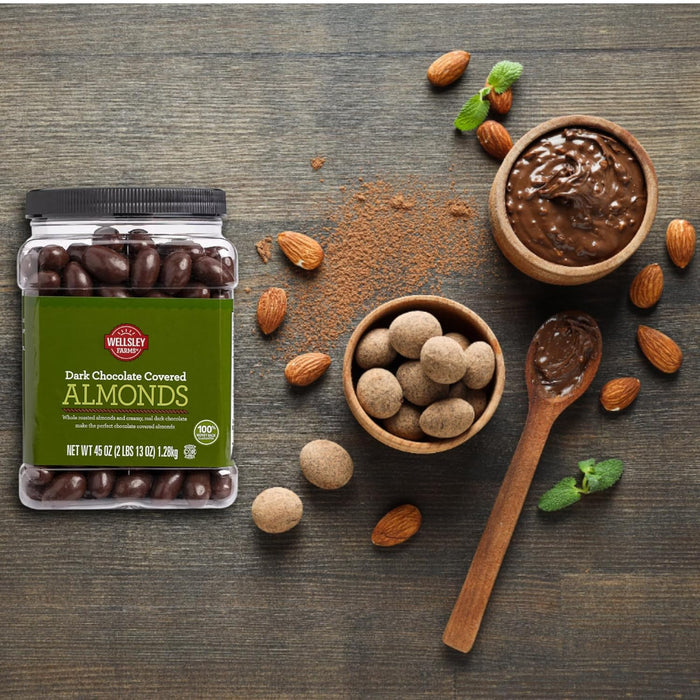 Wf Almonds Dark Chocolate Covered, 1.25 KG