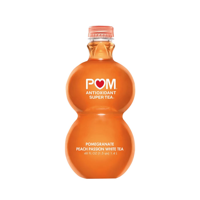 POM Super Tea, Pomegranate Peach Passion White Tea, 48 oz