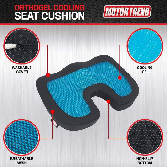 Motor Trend Cooling Car Seat Cushion with Memory Foam, 1 pc