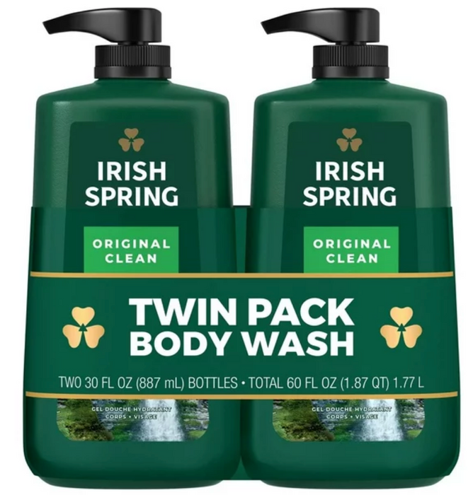 Irish Spring Body Wash, Original, 2-Pack, 2 x 30 oz