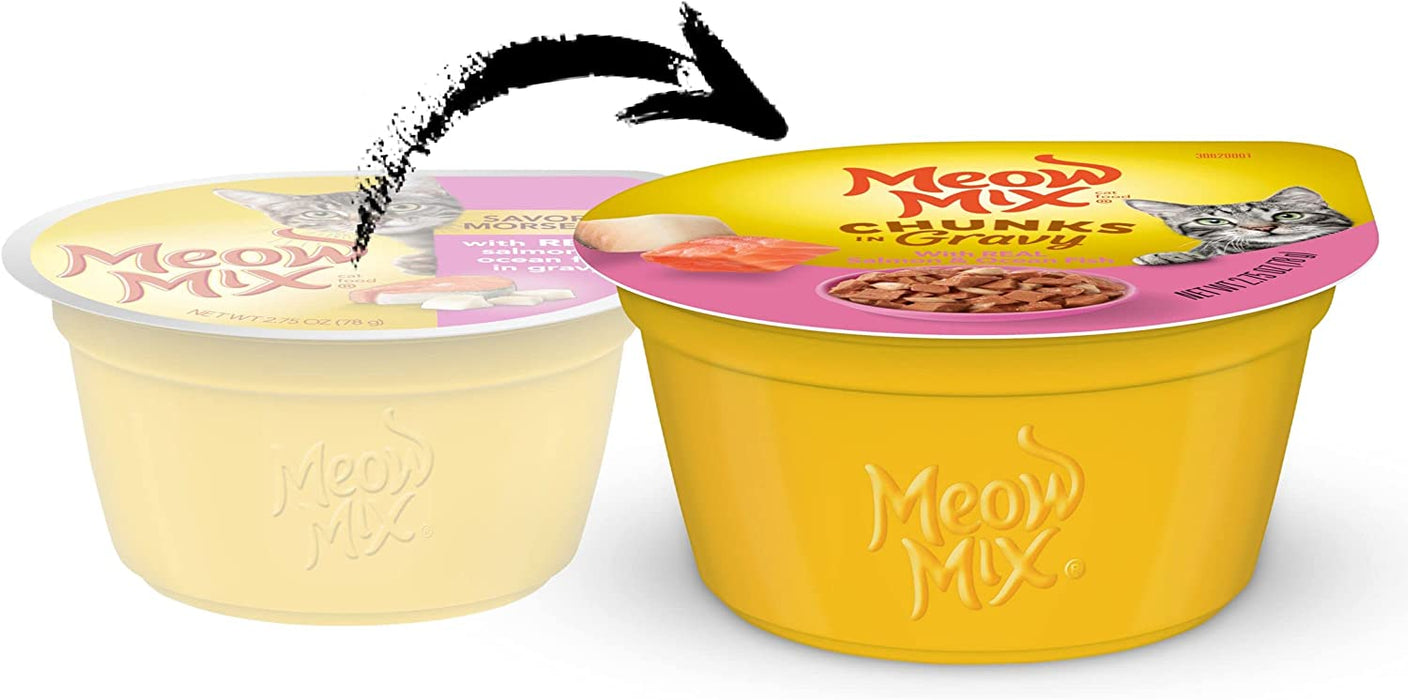 Meow Mix Seafood Favorites Wet Cat Food , 12 x 2.75 oz