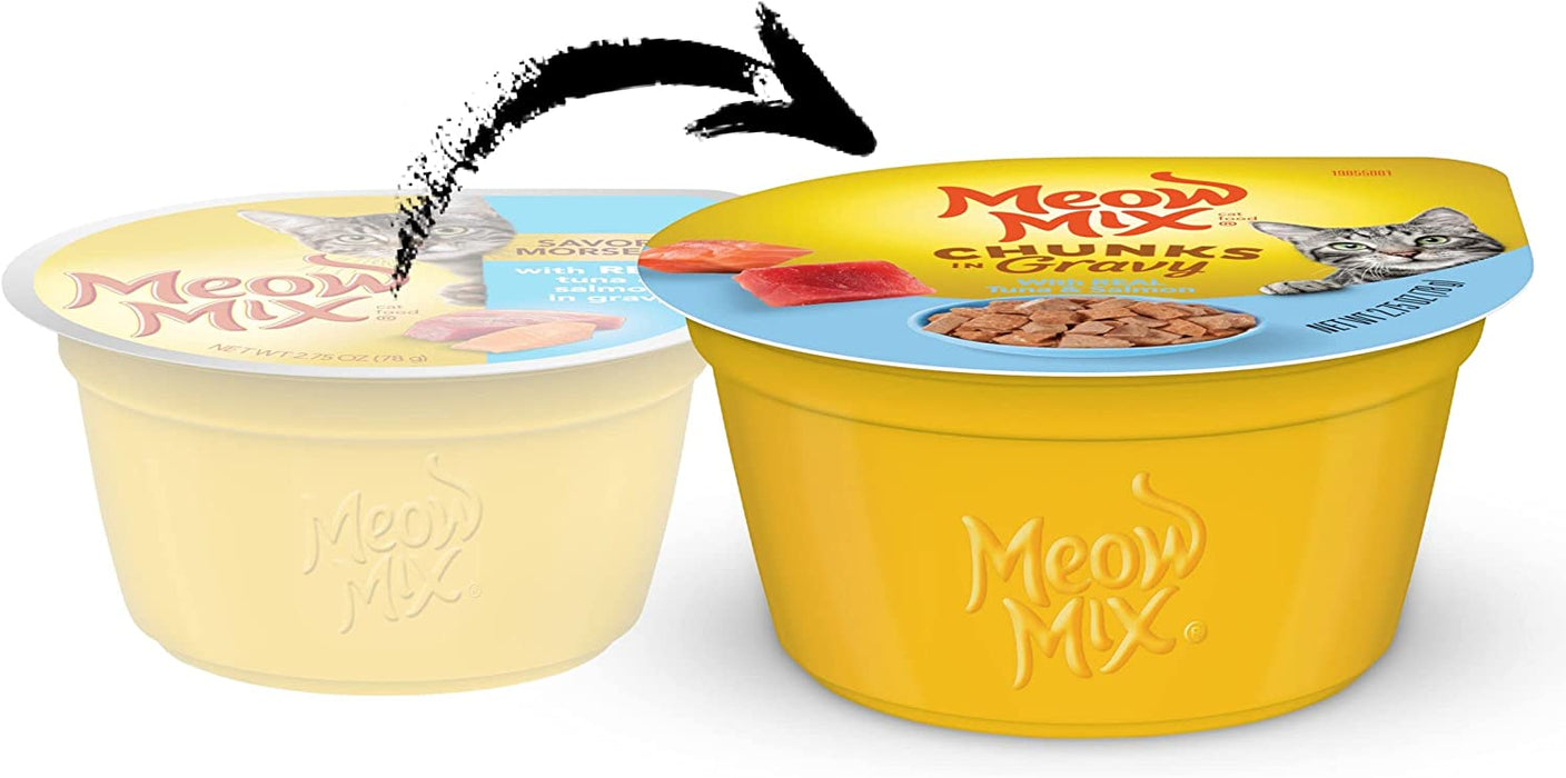 Meow Mix Seafood Favorites Wet Cat Food , 12 x 2.75 oz