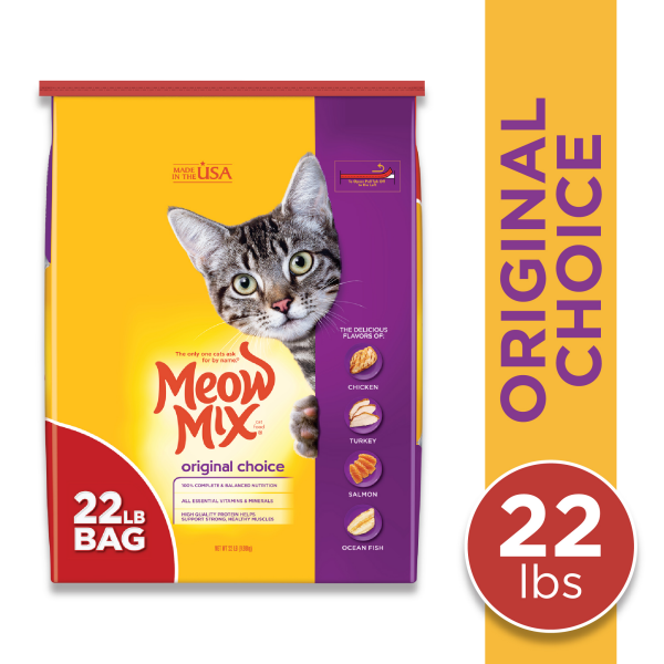 Meow Mix Dry Cat Food Original Flavor, 22 lbs