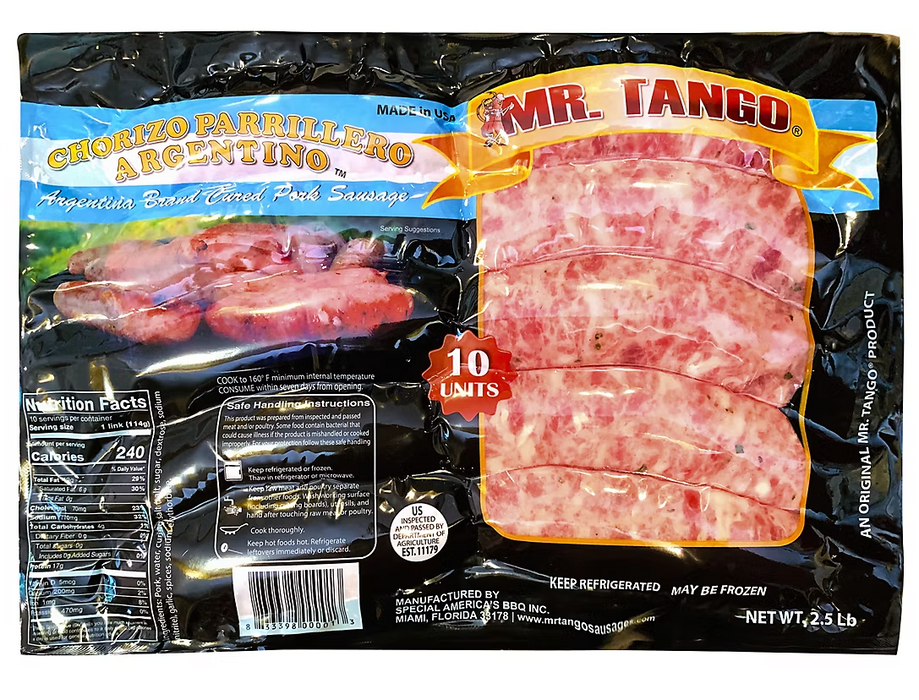 Mr. Tango Argentinian Sausage, 10 ct