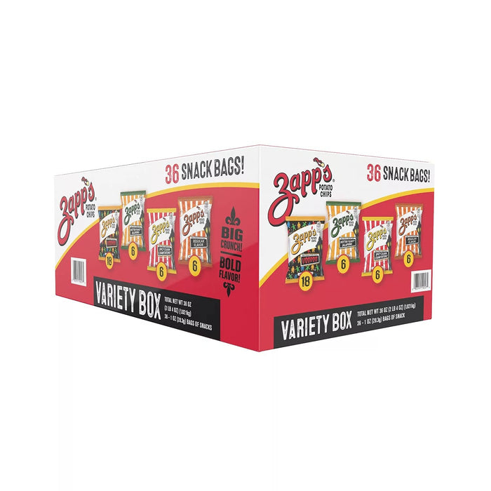 Zapp's Potato Chips, Variety Pack, 36-Pack , 36 x 1 oz