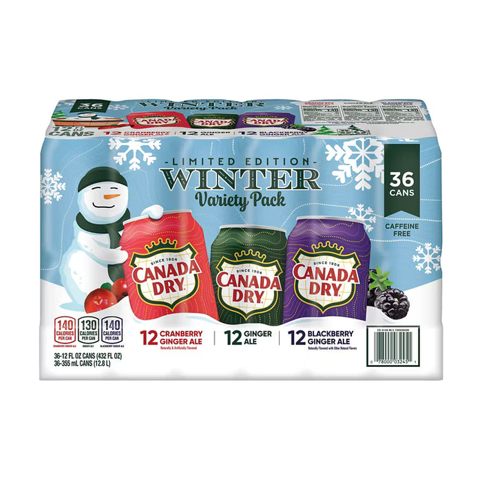 Canada Dry Ginger Ale Winter Pack, 36 X 12 OZ