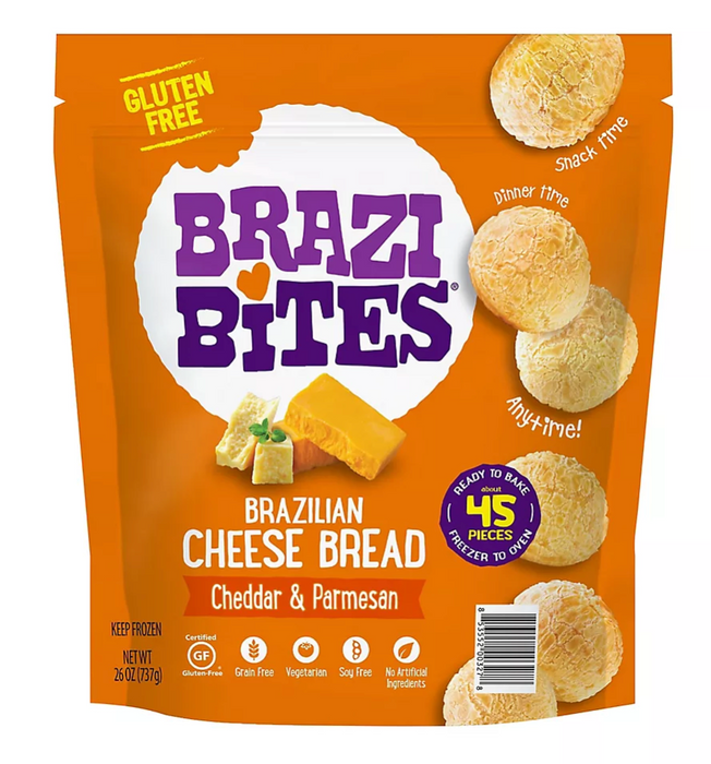 Brazi Bites Gluten-Free Cheddar & Parmesan Cheese Bread, 26 oz