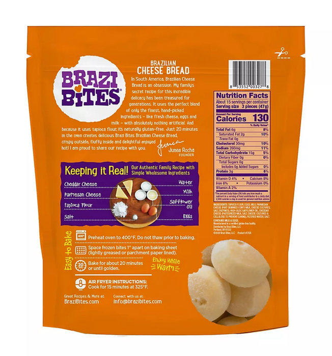 Brazi Bites Gluten-Free Cheddar & Parmesan Cheese Bread, 26 oz