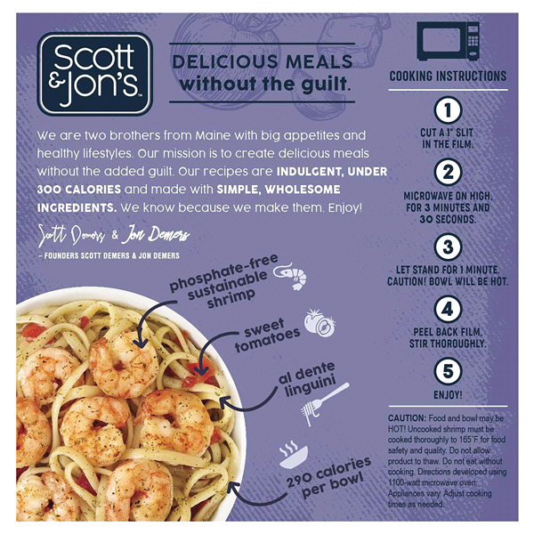 Scott & Jon's Shrimp Scampi Pasta Bowl , 8 oz