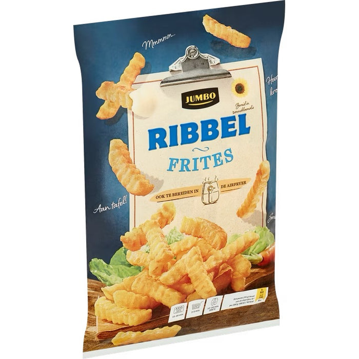 Jumbo Frozen Ribbel Fries, 1000 gr