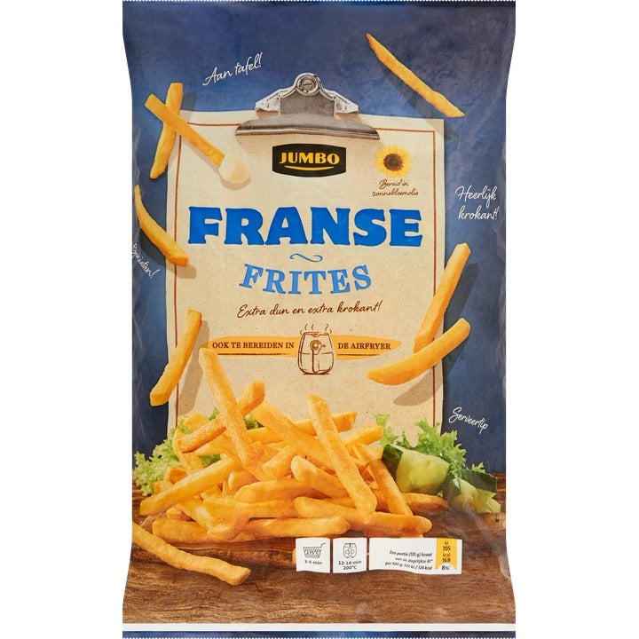 Jumbo Frozen French Fries, 1000 gr —