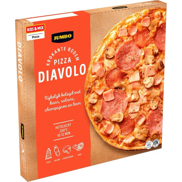 Jumbo Frozen Diavolo Pizza , 330 gr