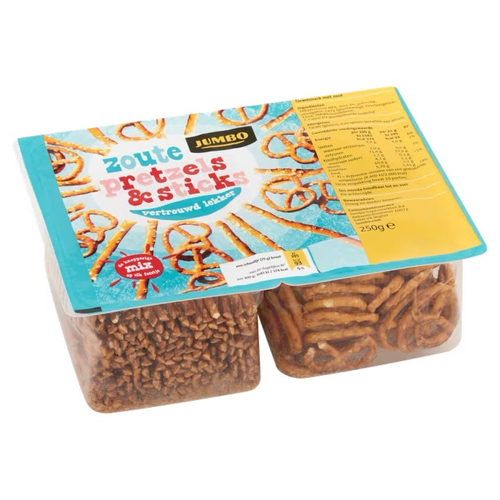 Jumbo Salty Pretzels & Sticks, 250 gr