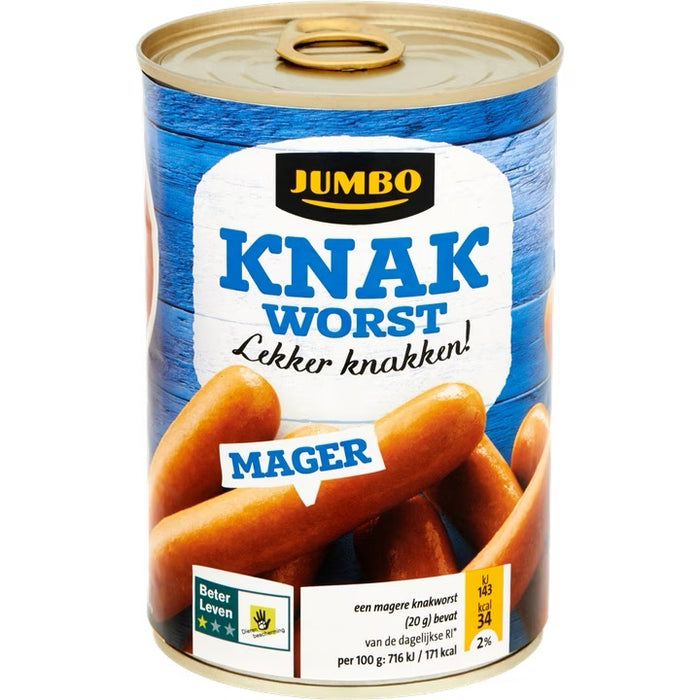 Jumbo Knak Mager Sausages, 400 gr