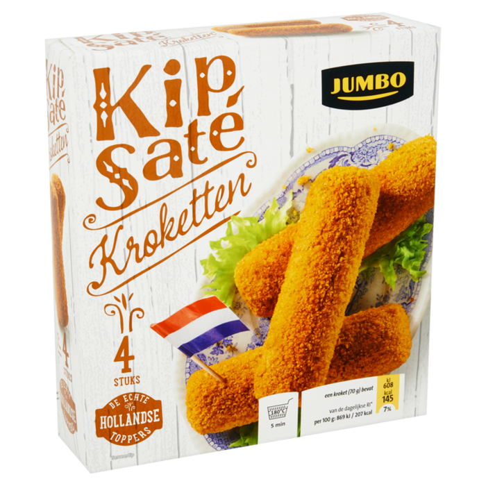 Jumbo Frozen Chicken Satay Croquettes, 4 ct