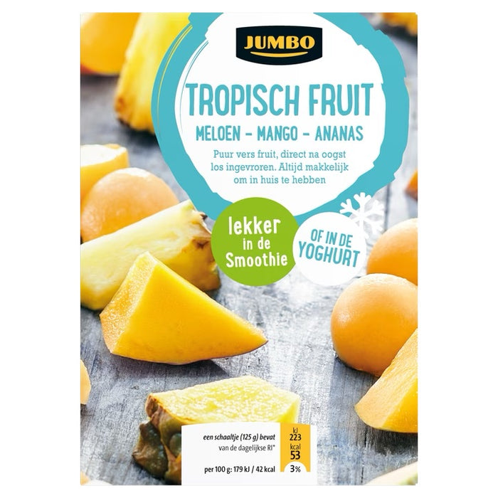 Jumbo Frozen Tropical Fruits - Mango, Pineapple, & Melon , 250 gr