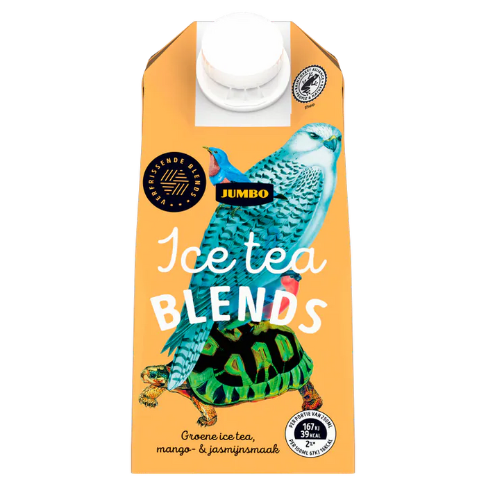 Jumbo Blends Green With Mango & Jasmine Flavor Iced Tea, 500 ml