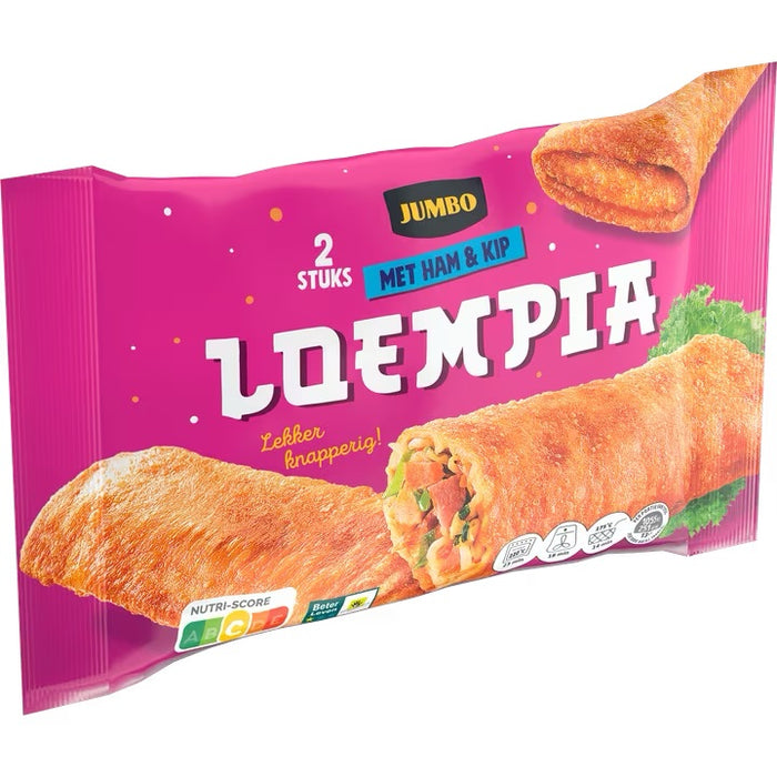 Jumbo Frozen Spring Roll With Ham & Chicken, 2 ct