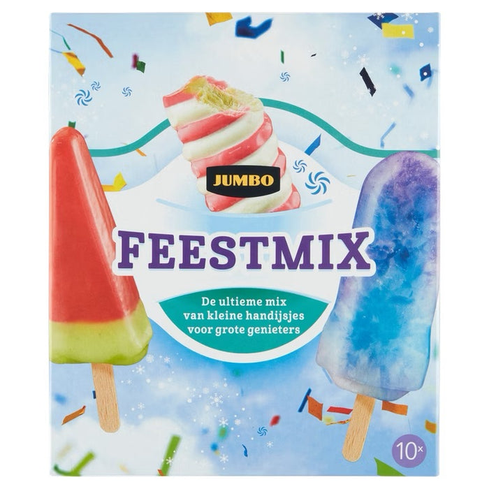 Jumbo Party Mix Ice Lollies, 10 ct