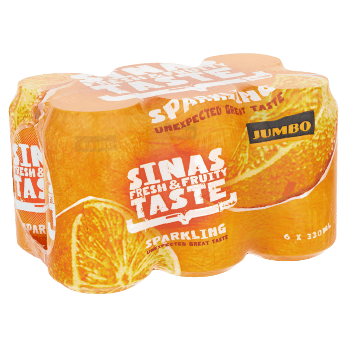 Jumbo Orange Fresh & Fruity Sparkling Water, 6-Pack , 6 x 330 ml