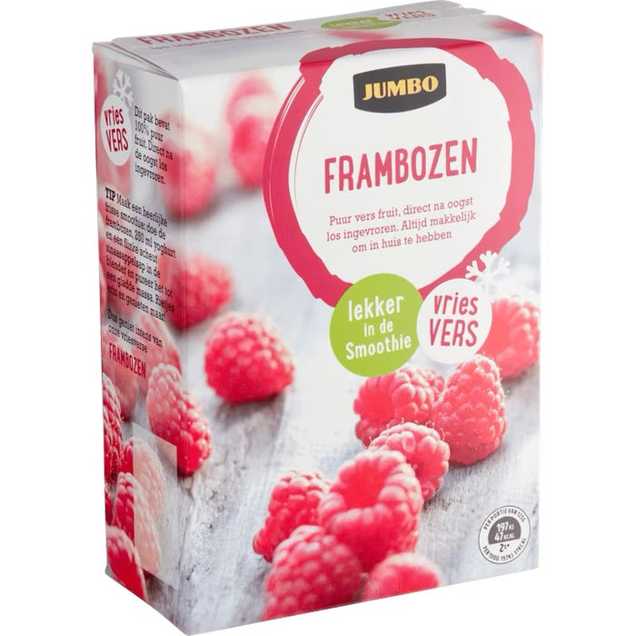 Jumbo Frozen Raspberries, 250 gr