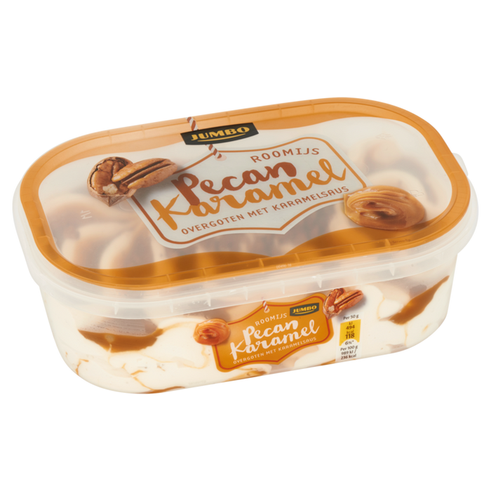 Jumbo Pecan Caramel Roomijs Ice Cream , 900 ml