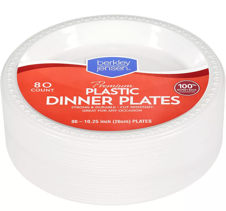 Berkley Jensen Premium Plastic Dessert Plates , 130 ct