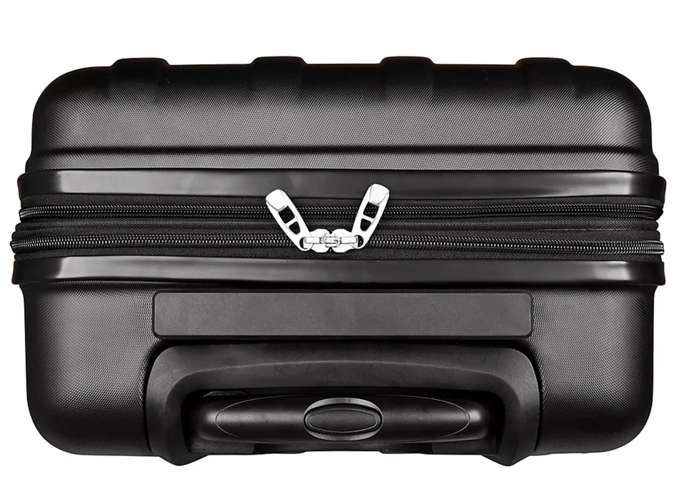 Berkley Jensen 3-Piece ABS Expandable Spinner Luggage Set, Black , 3 pcs