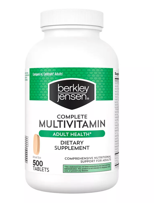 Berkley Jensen Complete Multivitamin Tablets , 500 ct