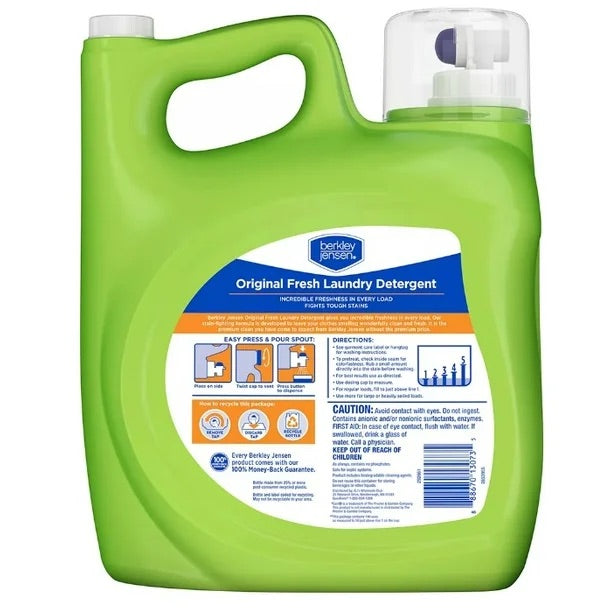 Berkley Jensen Liquid Laundry Detergent, Original Fresh Scent, 200 oz